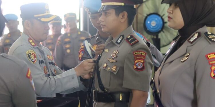 Suasana sertijab Kapolsek Kurun di Kuala Kurun, Kabupaten Gunung Mas, Senin (19/5/2025). (IST)