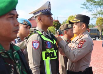 TNI-Polri Solid, Polres Gunung Mas Pimpin Patroli Skala Besar Jaga Kondusifitas Wilayah