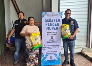 Sat Reskrim Polres Gumas Gelar Pangan Murah Bantu Warga