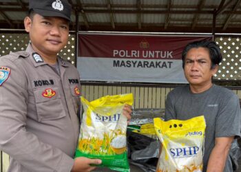 500 Kg Beras SPHP Ludes Terjual di Tumbang Miri