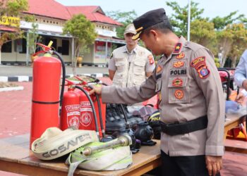 Siaga Hadapi Musim Hujan, Polres Gumas Gelar Apel Gabungan Kesiapsiagaan Bencana