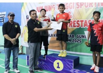 Berikut para pemenang turnamen catur dan bulu tangkis Haornas Gumas 2025