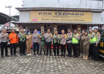 Kapolres Gumas Dampingi Dir Lantas Polda Kalteng Pastikan Pos Pengamanan Siap Layani Pemudik
