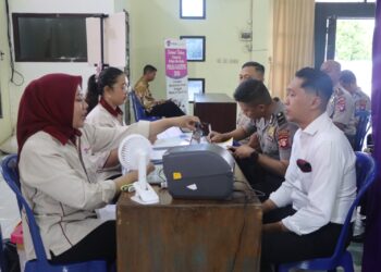 Jaga Performa Anggota, Polres Gunung Mas Laksanakan Pemeriksaan Kesehatan Rutin