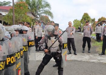 Polres Gunung Mas Siaga Konflik Sosial, Simulasi Besar-besaran Digelar