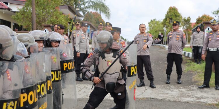 Polres Gunung Mas Siaga Konflik Sosial, Simulasi Besar-besaran Digelar
