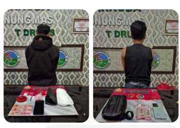 Dua Pengedar Sabu Ditangkap di Manuhing, Polisi Amankan 4,36 Gram Barang Bukti