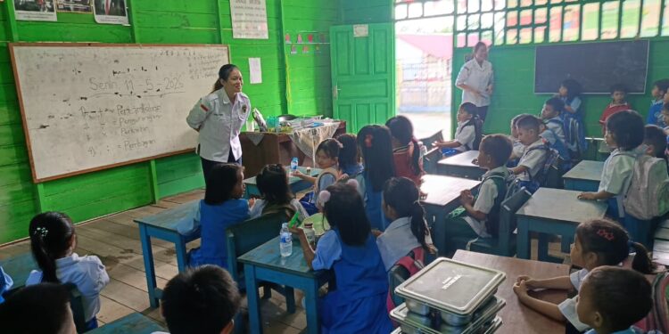 Kenapa Polres Gunung Mas Sampai Gandeng SPPG Kemala Bhayangkari Datangi Sekolah dan Posyandu di Mihing Raya?