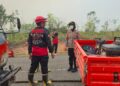 Kapolres Gumas Pimpin Tim Gabungan Padamkan Karhutla