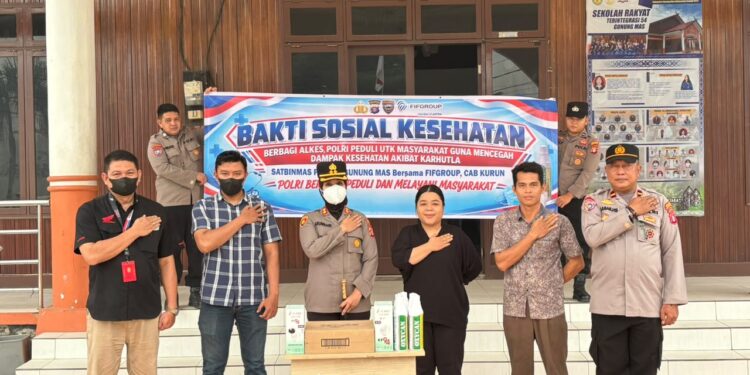 Polres Gunung Mas Gandeng Mitra Salurkan Oksigen Portable untuk Sekolah Rakyat
