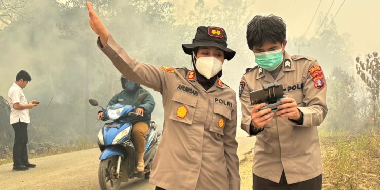 Kapolres Gunung Mas Turun Langsung Pantau Hotspot dan Penanganan Karhutla