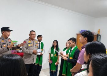 Satbinmas Polres Gunung Mas Sosialisasikan Larangan Karhutla ke Jemaat Gereja