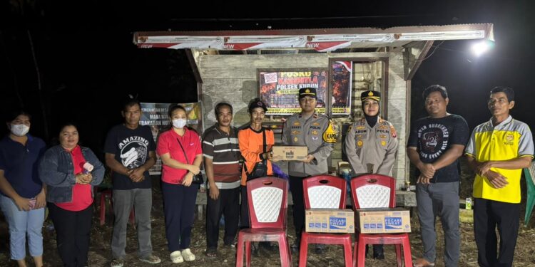 Kapolres Gunung Mas Pimpin Patroli Skala Besar dan Salurkan Logistik untuk Pos Pantau Karhutla