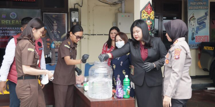 Polres Gunung Mas Musnahkan Barang Bukti 172,6 Gram Shabu