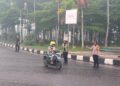 Kapolres Gunung Mas Pantau Pengaturan Lalu Lintas di Titik Rawan